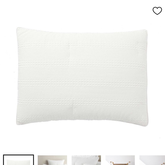 NWT pottery barn standard size , white , single sham. Waffle weave - Picture 1 of 3